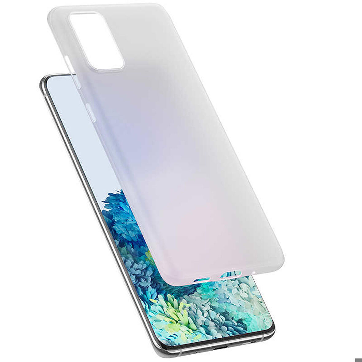Galaxy S20 Plus Uyumlu Zore 1.Kalite PP Silikon-Beyaz