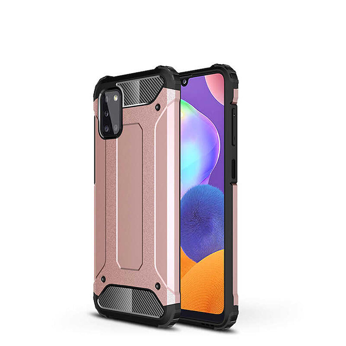 Galaxy A31 Uyumlu Zore Crash Silikon Kapak-Rose Gold