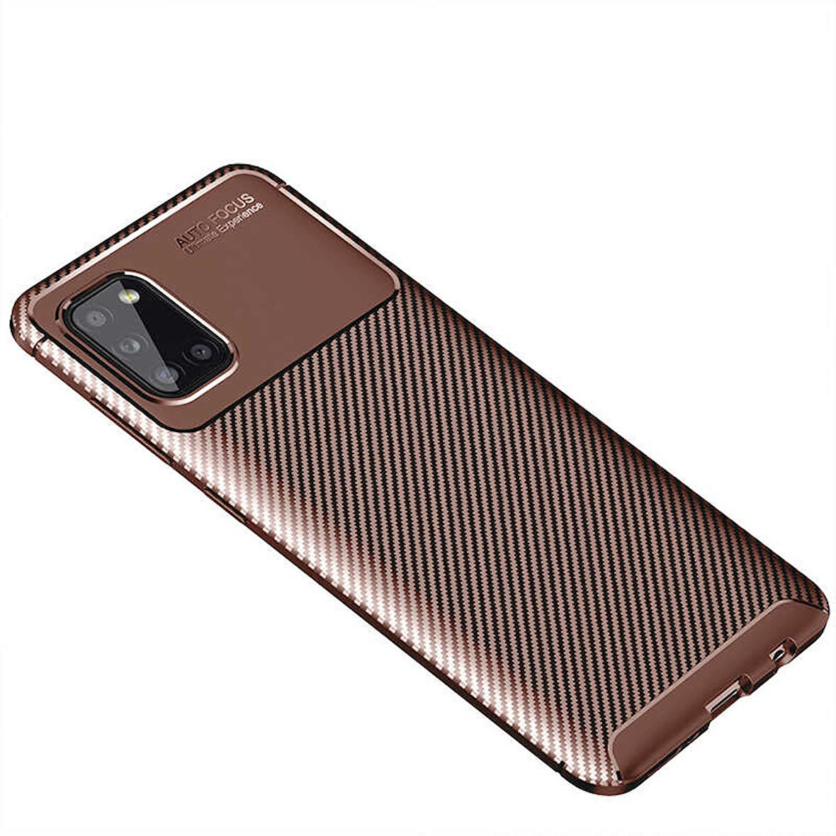Galaxy A31 Uyumlu Zore Negro Silikon Kapak-Kahverengi