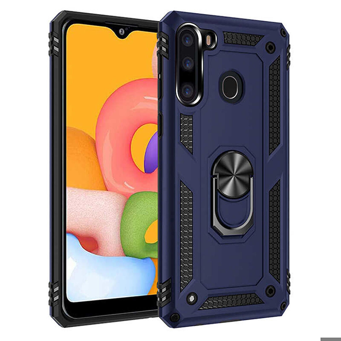 Galaxy A21 Uyumlu Zore Vega Kapak-Mavi