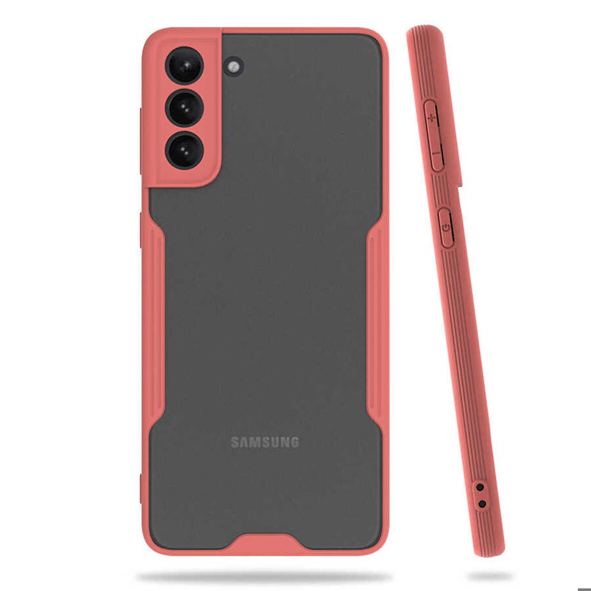 Galaxy S21 Plus Uyumlu Zore Parfe Kapak-Pembe