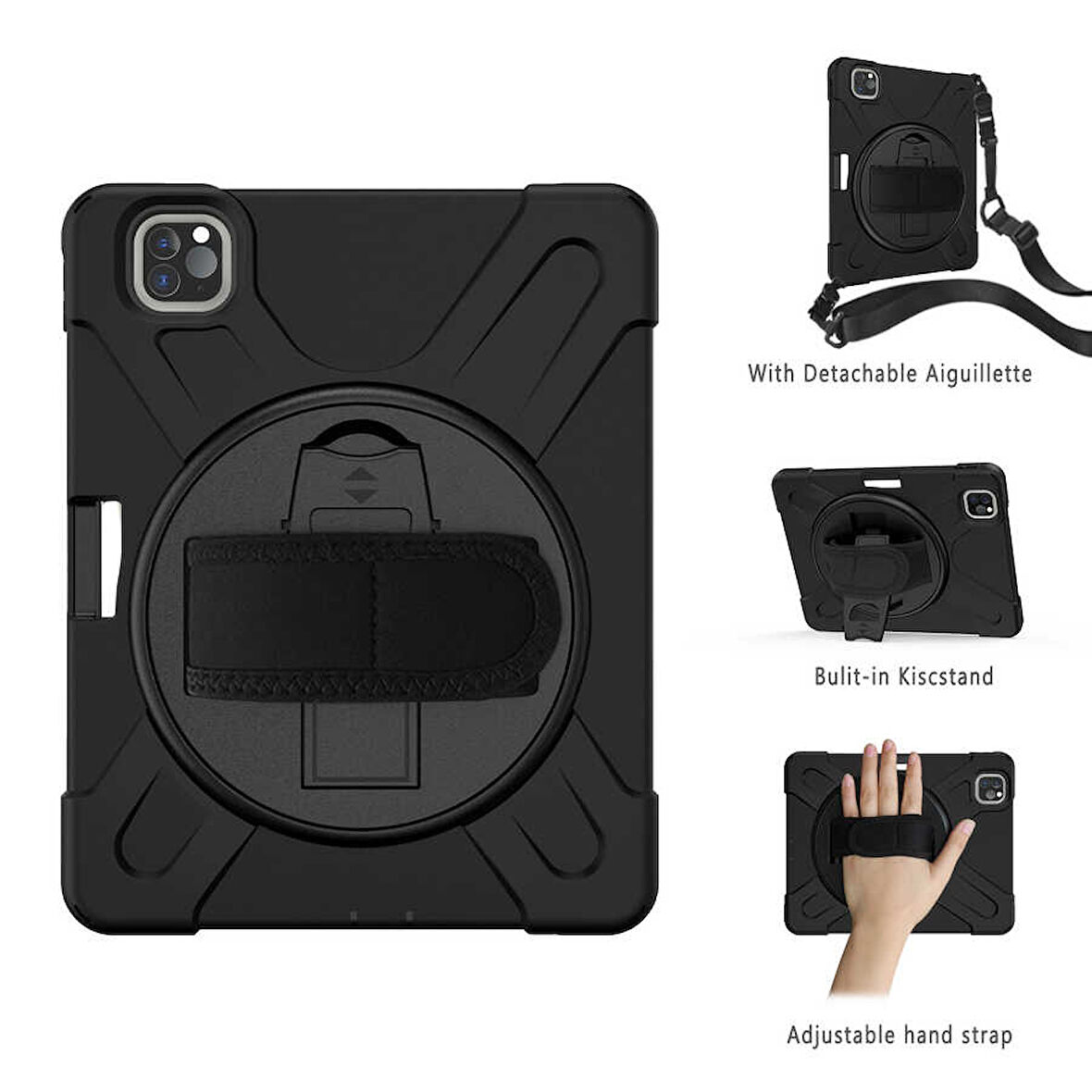 iPad Pro 11 2020 (2.Nesil) ​ARTH Defender Tablet Silikon - Siyah