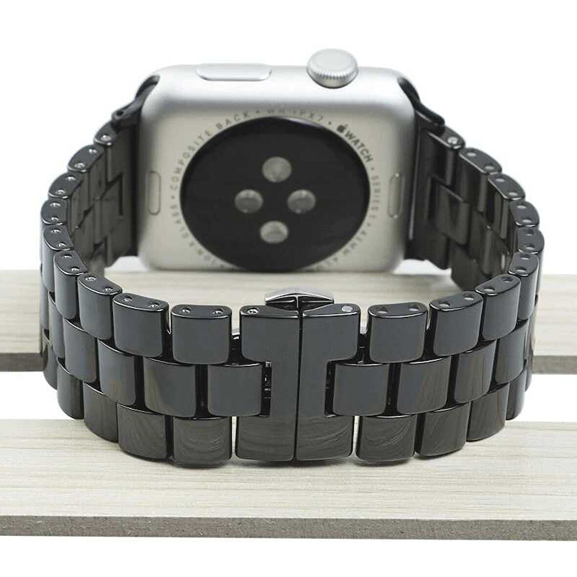 Watch 44mm Uyumlu KRD-15 Metal Zore Kordon-Siyah