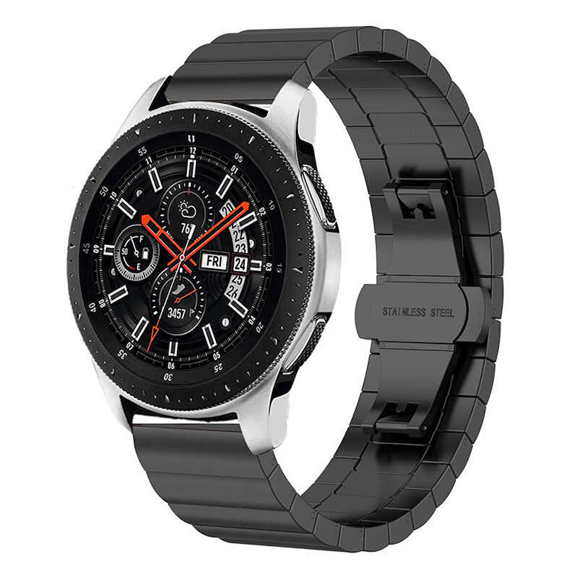 Galaxy Watch 42mm (20mm) Uyumlu KRD-16 Metal Zore Kordon