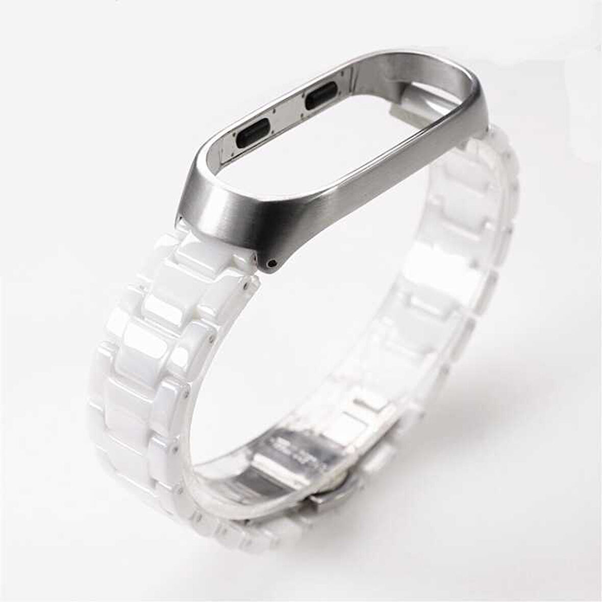 Xiaomi Mi Band 3 Uyumlu KRD-21 Metal Zore Kordon-Gümüş