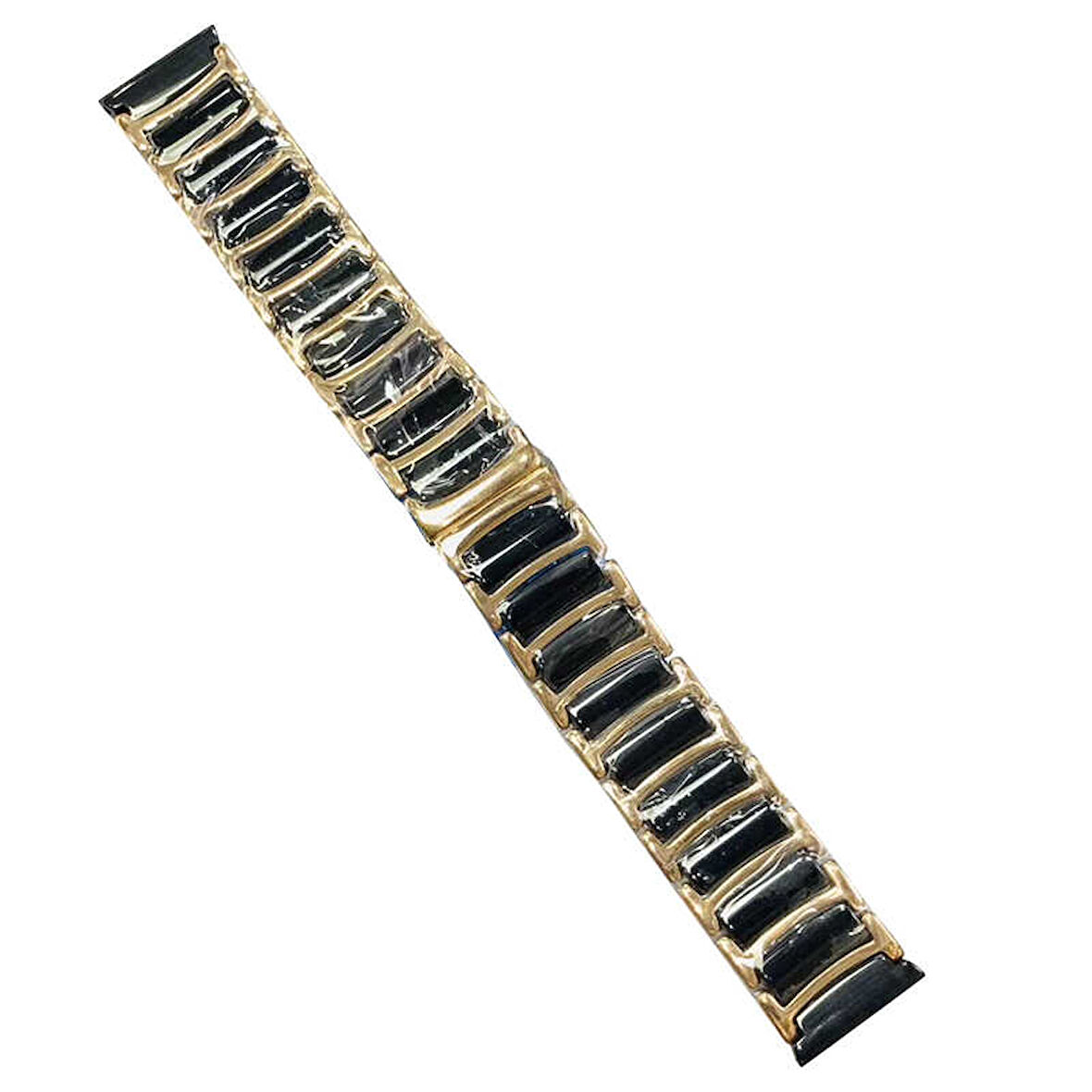 ​​Galaxy Watch 46mm (22mm) Seramik Metal Zore Kordon-Siyah-Gold