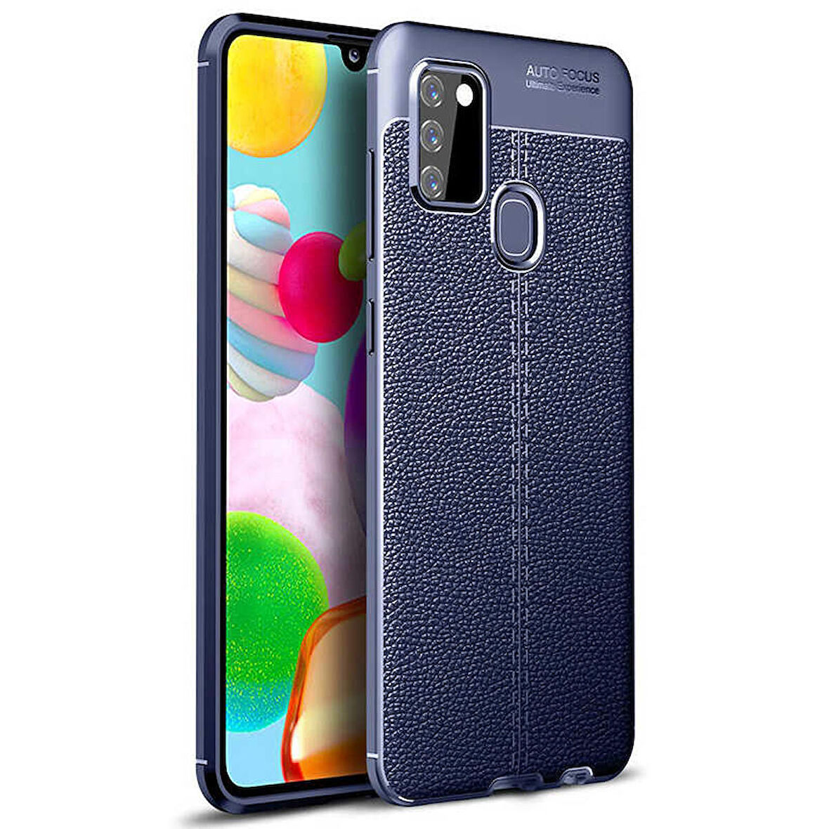 Galaxy A21S Uyumlu Zore Niss Silikon Kapak-Lacivert