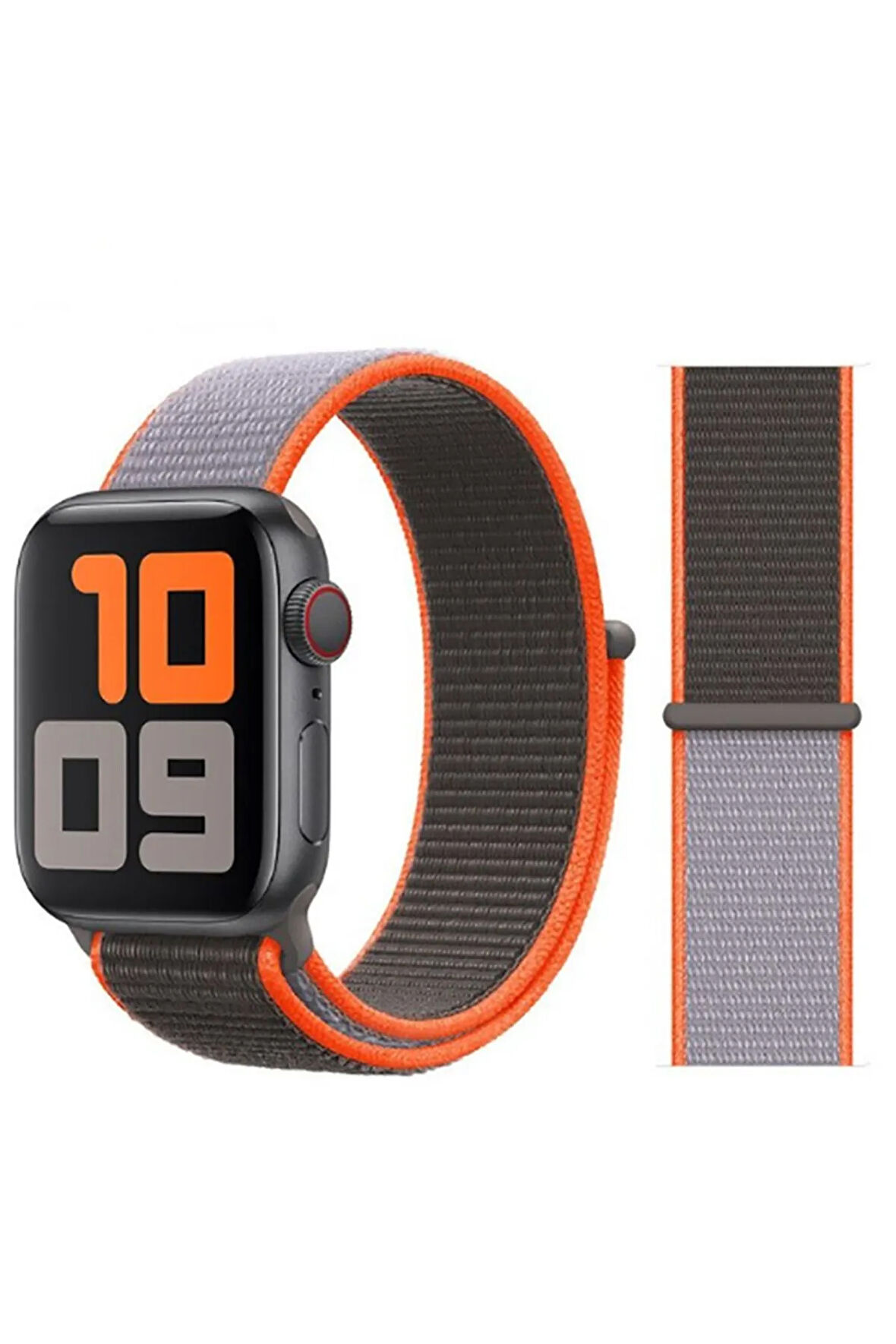 Apple Watch Ultra 49mm Kordon Uyumlu KRD-03 Hasır Strap Kayış 54-Vitamin C