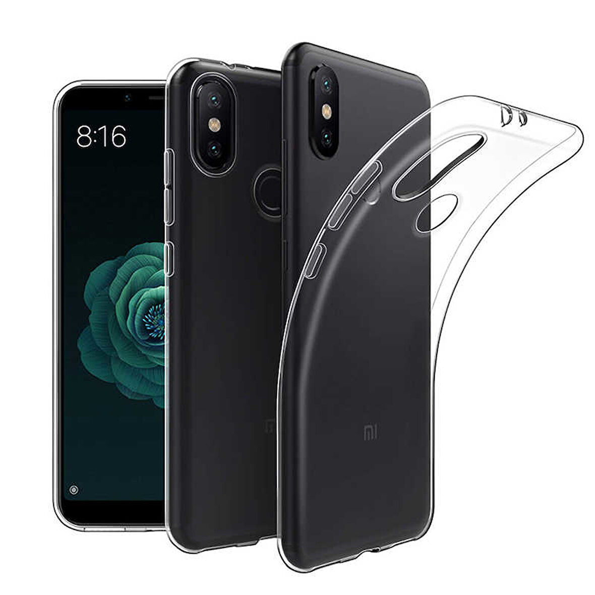 Xiaomi Mi 6X Kılıf Zore Süper Silikon Kapak-Renksiz