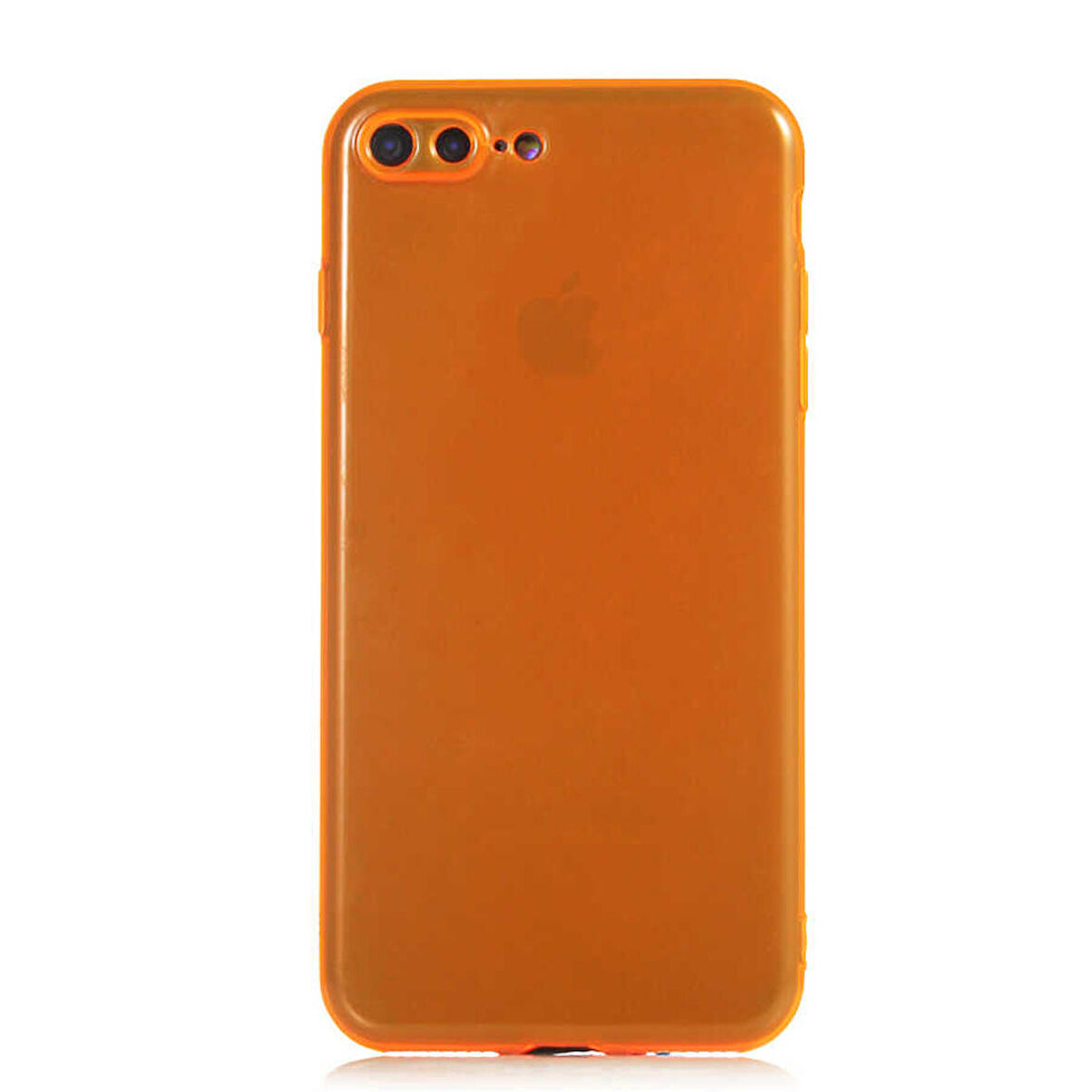 iPhone 7 Plus Uyumlu Zore Mun Silikon-Turuncu
