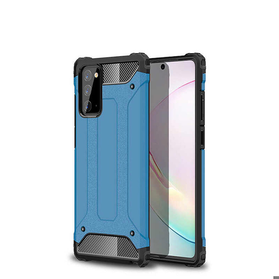 Galaxy Note 20 Uyumlu Zore Crash Silikon Kapak-Mavi