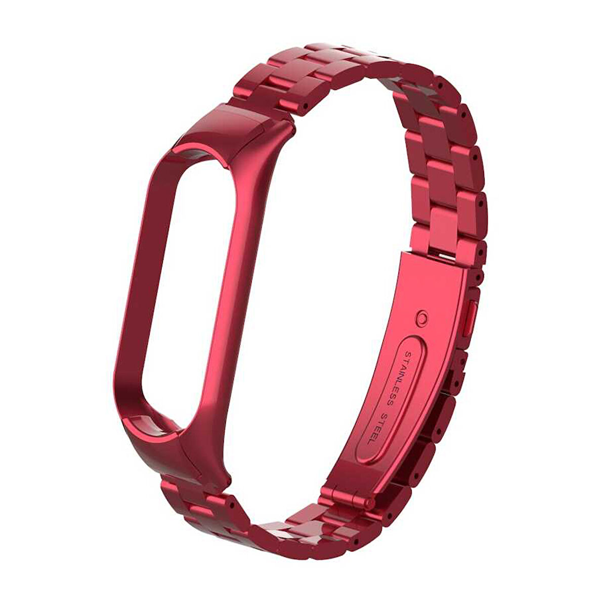 Xiaomi Mi Band 5 Uyumlu KRD-04 Metal Zore Kordon-Kırmızı