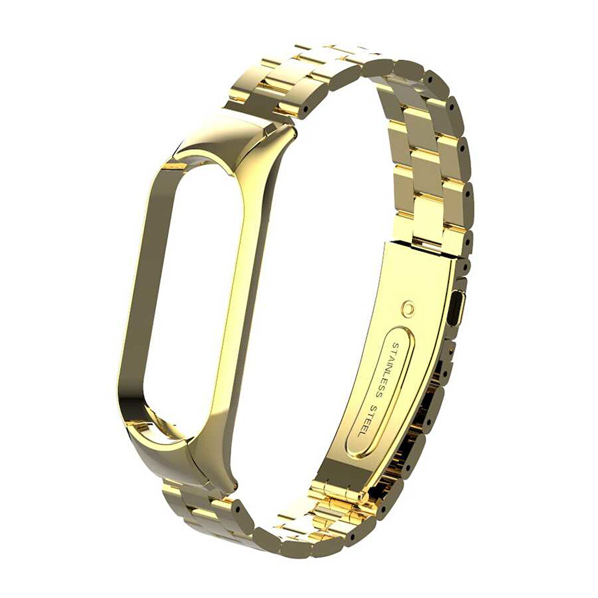 Xiaomi Mi Band 5 Uyumlu KRD-04 Metal Zore Kordon-Gold