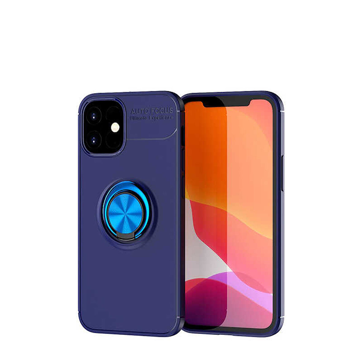 iPhone 12 Mini Uyumlu Zore Ravel Silikon Kılıf-Mavi
