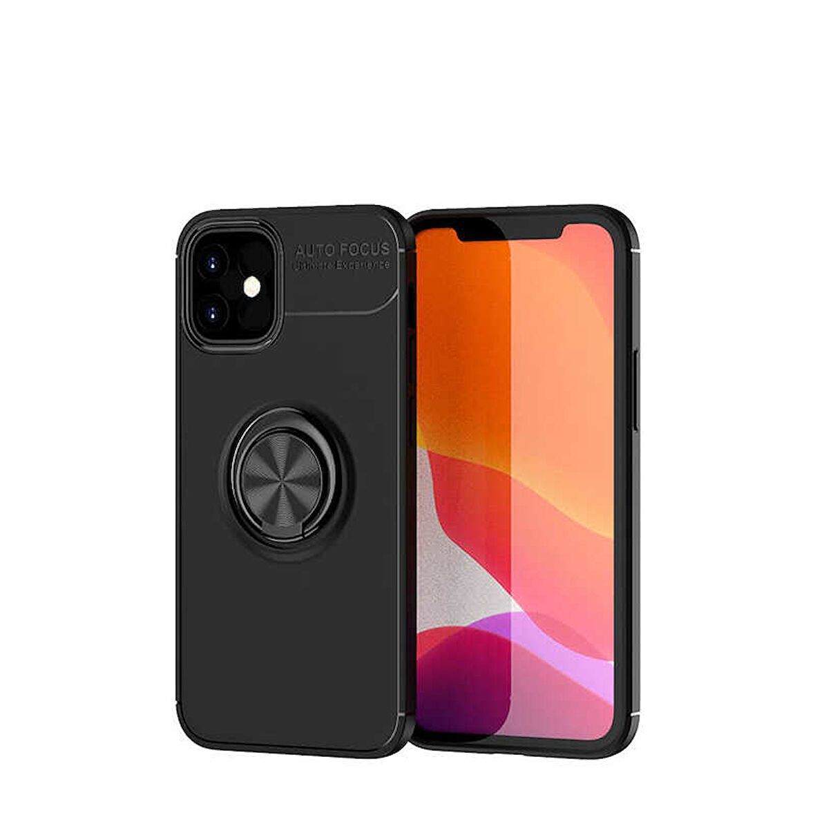 iPhone 12 Uyumlu Zore Ravel Silikon Kılıf-Siyah