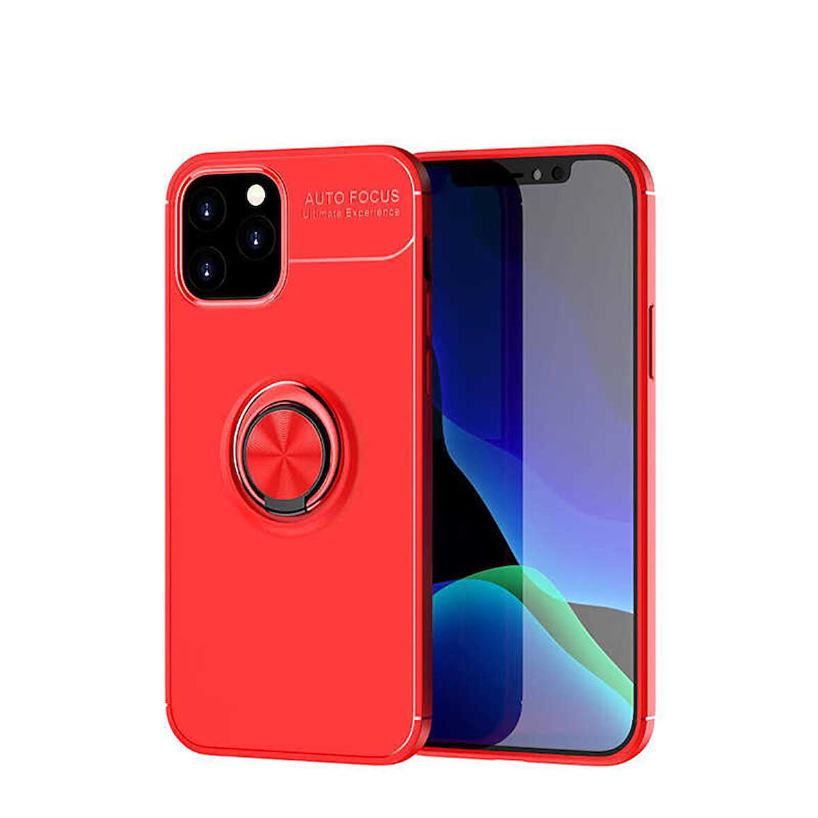 iPhone 12 Pro Max Uyumlu Zore Ravel Silikon Kapak-Kırmızı