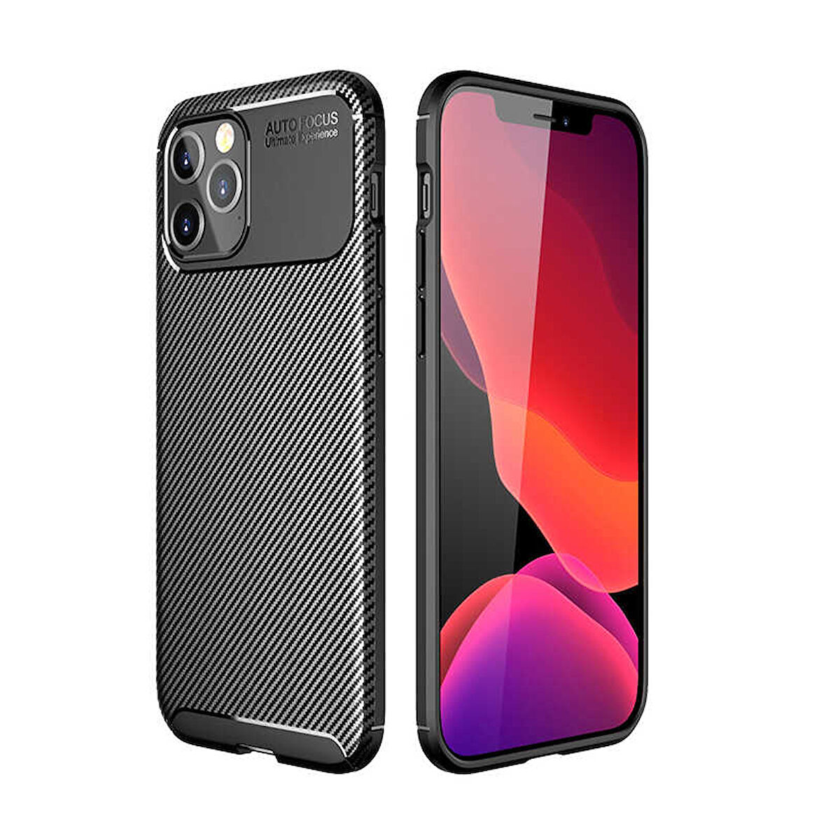 iPhone 12 Pro Uyumlu Zore Negro Silikon Kılıf-Siyah
