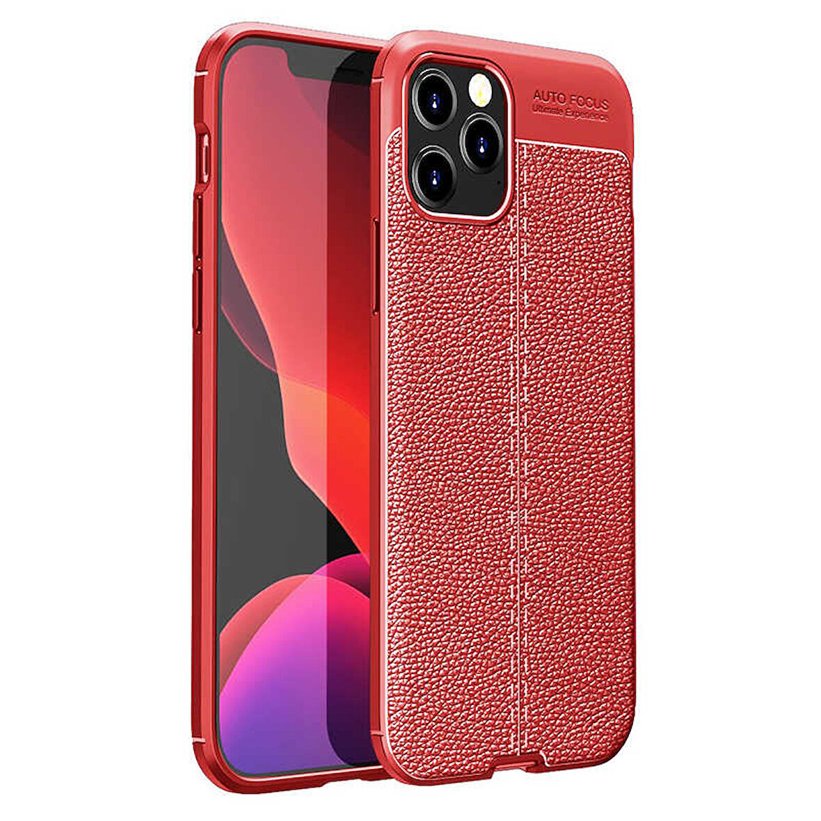 iPhone 12 Pro Uyumlu Zore Niss Silikon Kılıf-Kırmızı