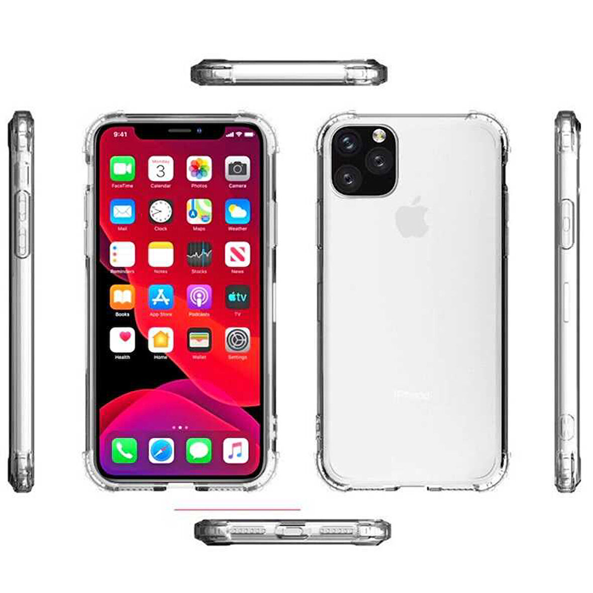 iPhone 12 Mini Uyumlu Zore Nitro Anti Shock Silikon-Renksiz