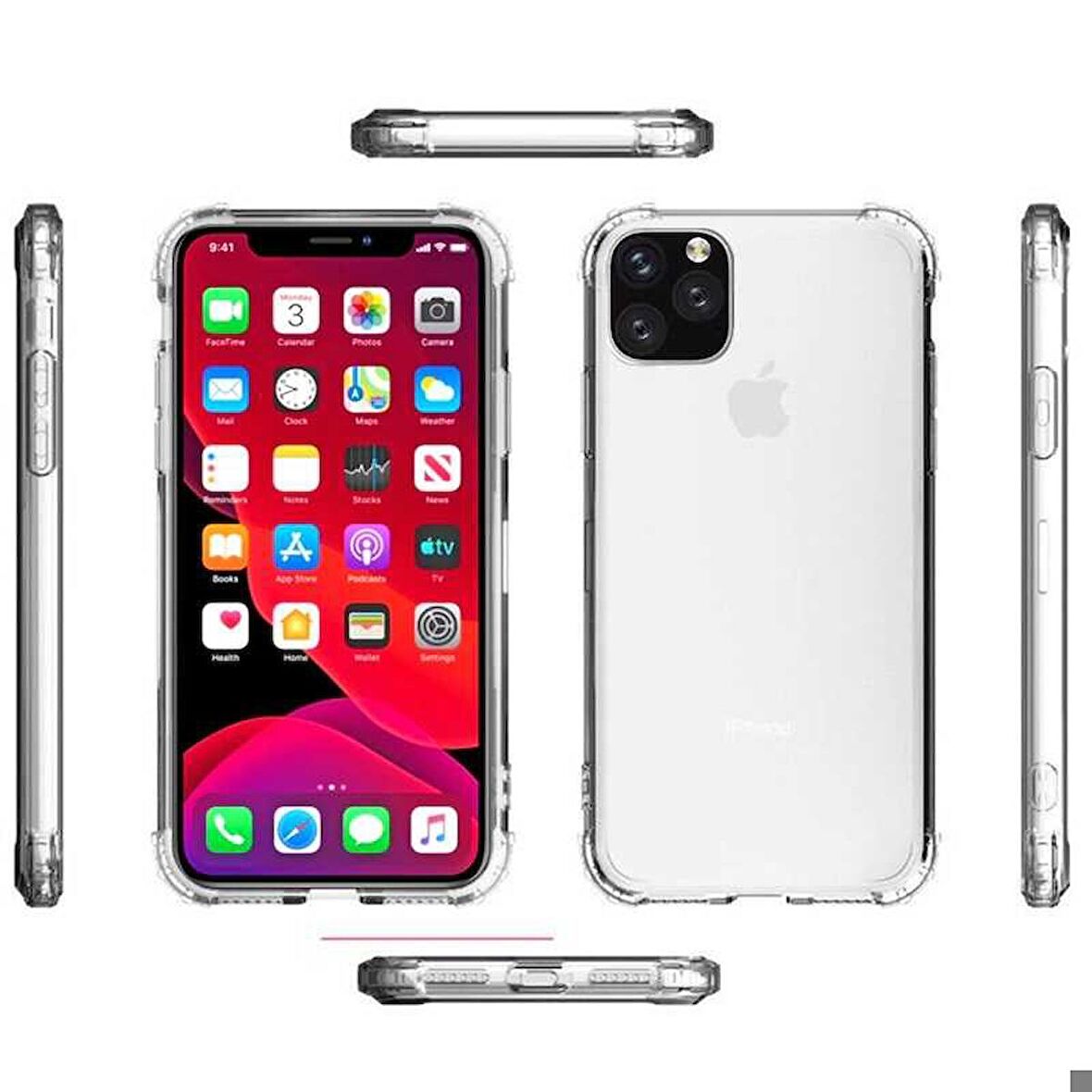 iPhone 12 Uyumlu Zore Nitro Anti Shock Silikon-Renksiz
