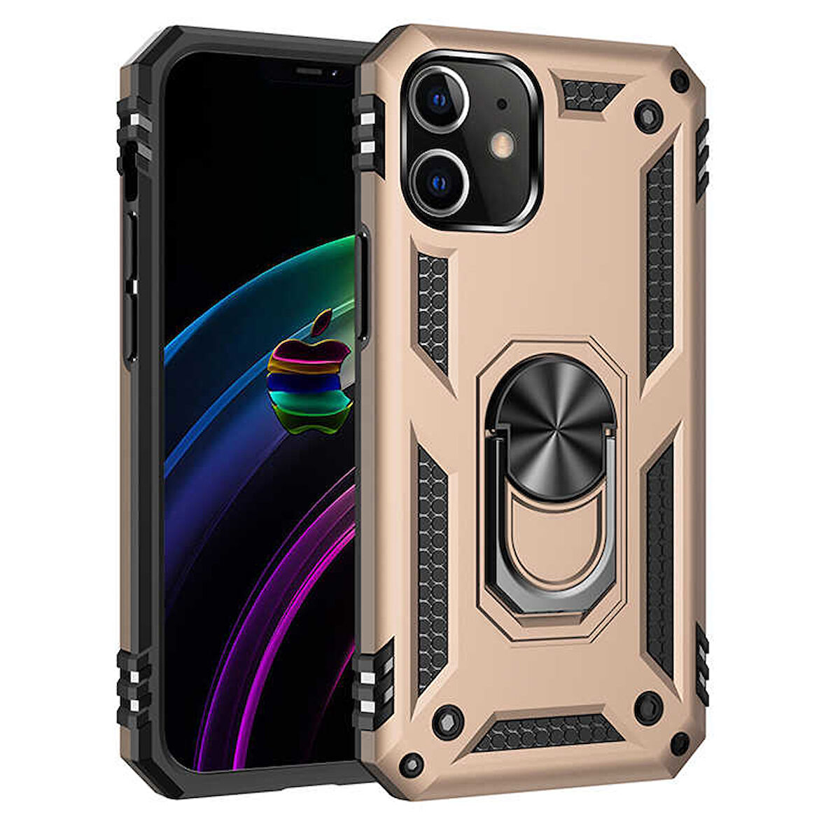 iPhone 12 Mini Uyumlu Zore Vega Kılıf-Gold