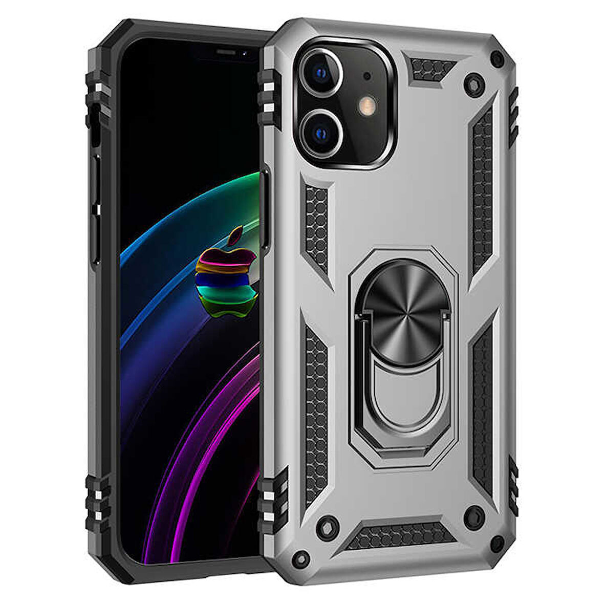 iPhone 12 Mini Uyumlu Zore Vega Kılıf-Gri