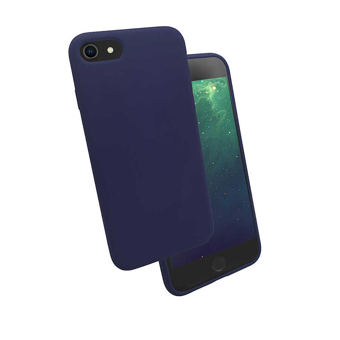 iPhone SE 2022 Uyumlu Zore Silk Silikon-Lacivert