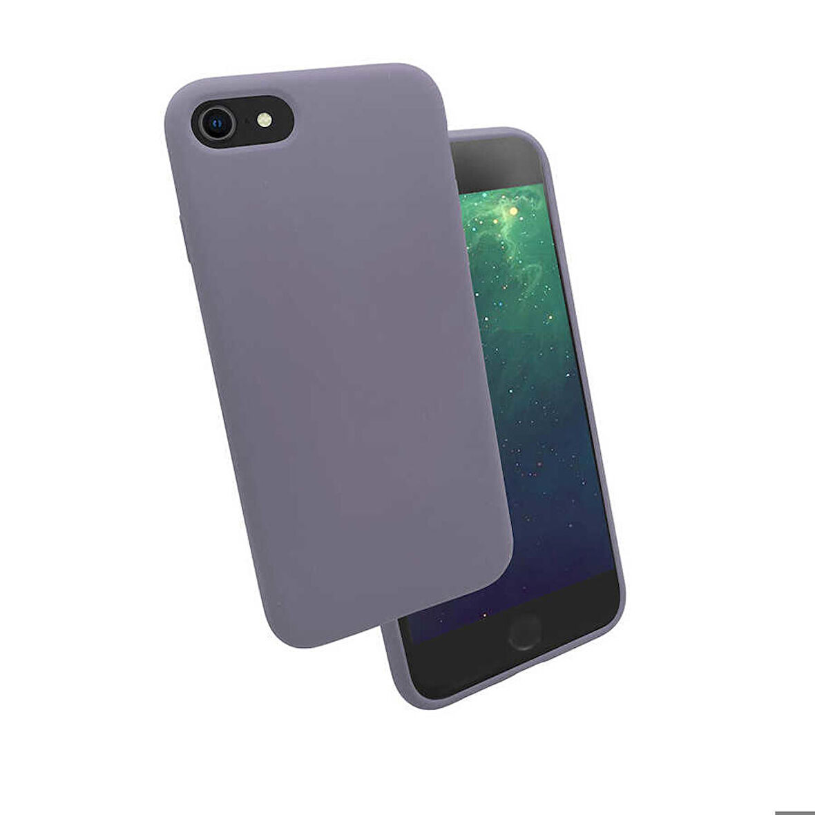iPhone 7 Uyumlu Zore Silk Silikon-Lila