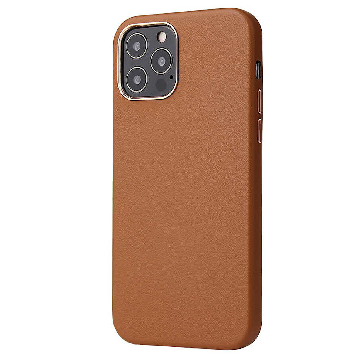 iPhone 12 Pro Max Uyumlu Zore Eyzi Kılıf-Kahverengi