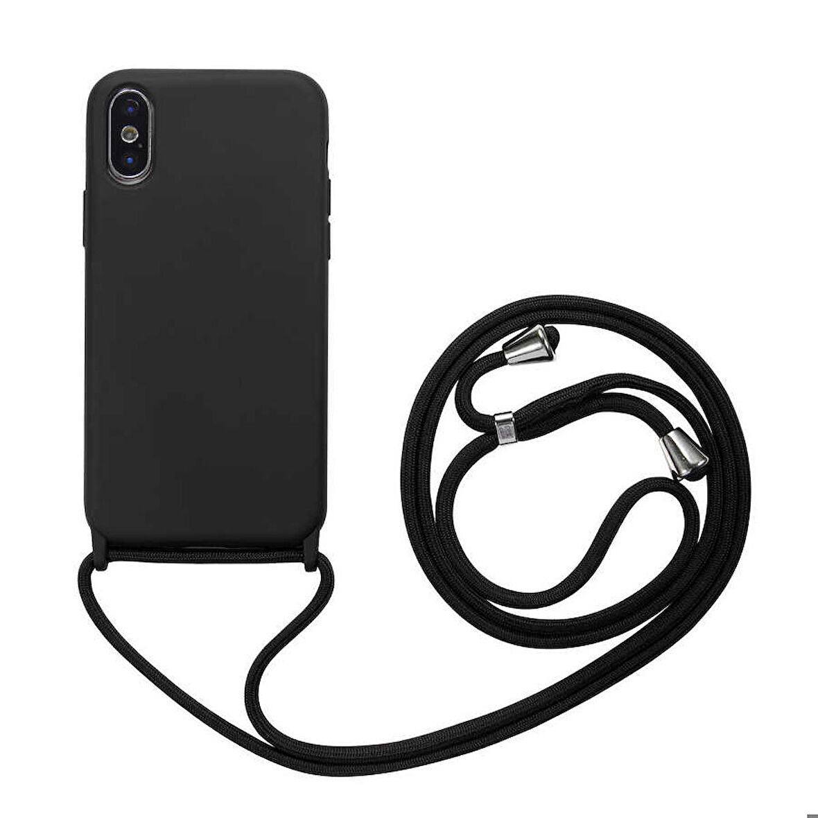iPhone XS 6.5 Uyumlu Zore Ropi Kapak-Siyah