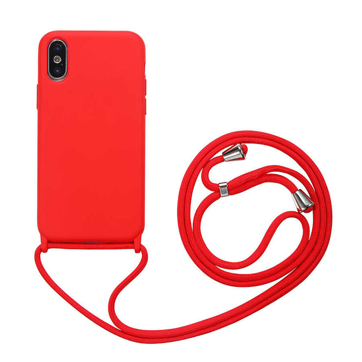 iPhone XS 6.5 Uyumlu Zore Ropi Kapak-Kırmızı