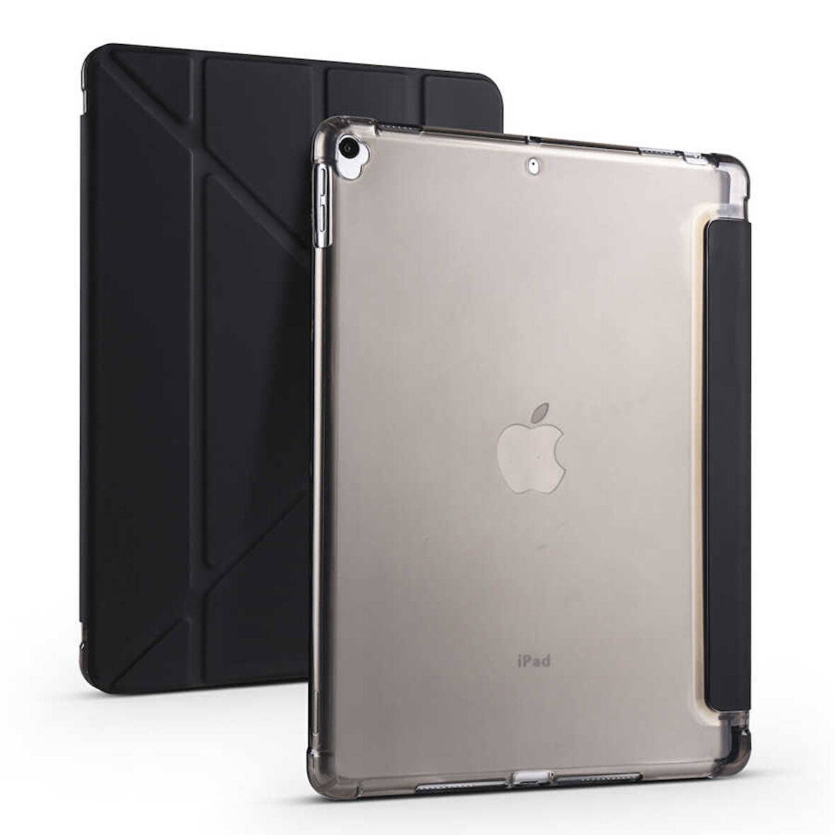 iPad 10.2 (8.Nesil) Kılıf Tri Folding Kalem Bölmeli Standlı Kılıf
