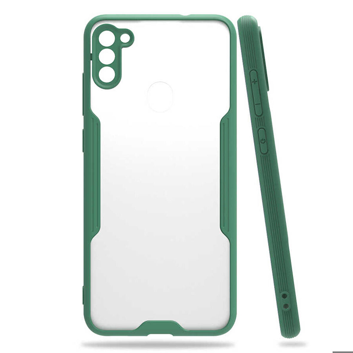 Galaxy M11 Uyumlu Zore Parfe Kapak-Koyu Yeşil