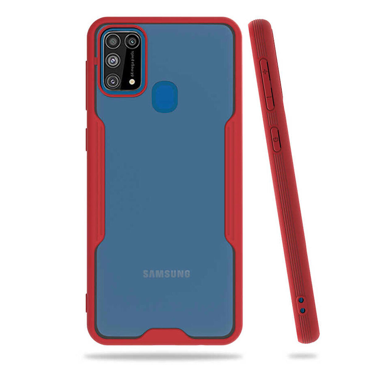 Galaxy M31 Uyumlu Zore Parfe Kapak-Kırmızı