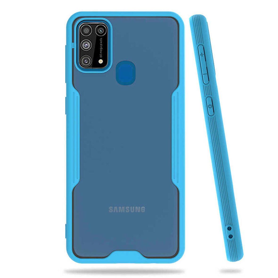 Galaxy M31 Uyumlu Zore Parfe Kapak-Mavi
