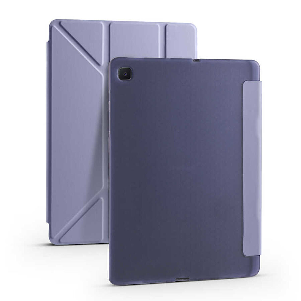 Samsung Galaxy Tab S6 Lite P610 Kılıf Tri Folding Kalem Bölmeli Standlı Kılıf