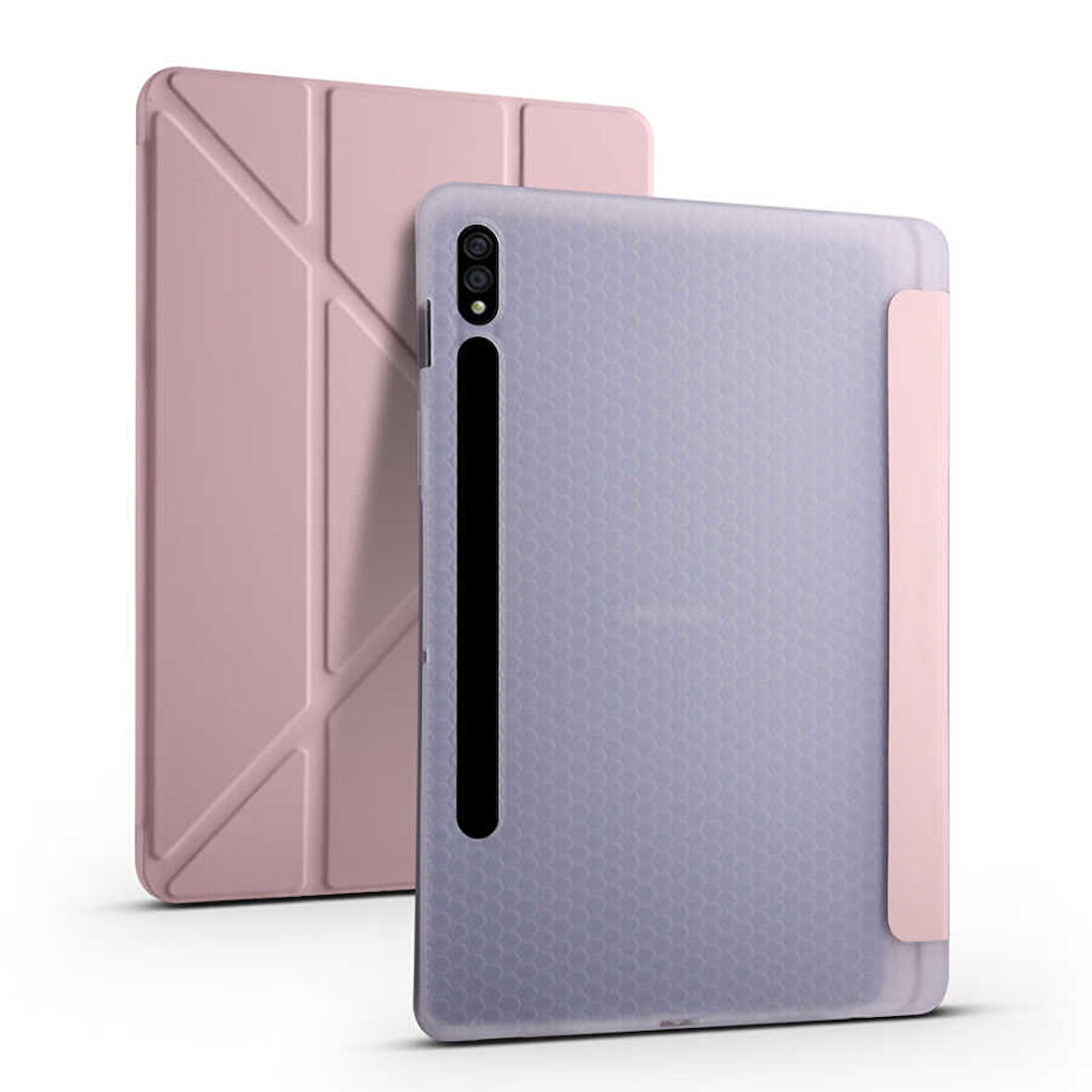 Samsung Galaxy Tab S7 T870 Kılıf Tri Folding Kalem Bölmeli Standlı Kılıf