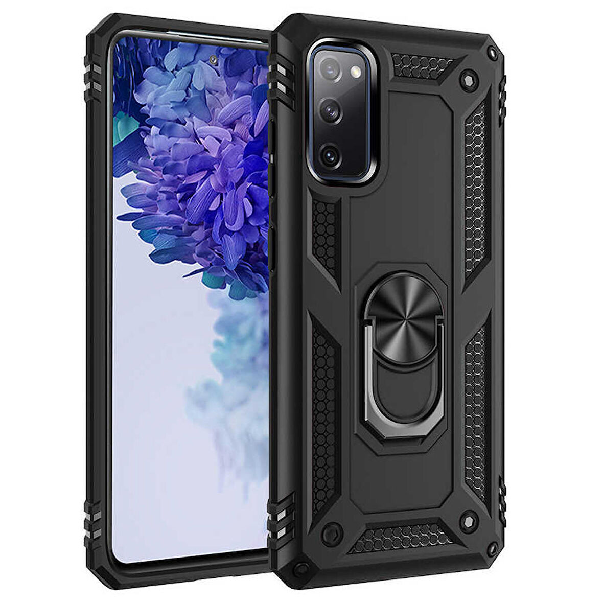 Galaxy S20 FE Uyumlu Zore Vega Kapak-Siyah