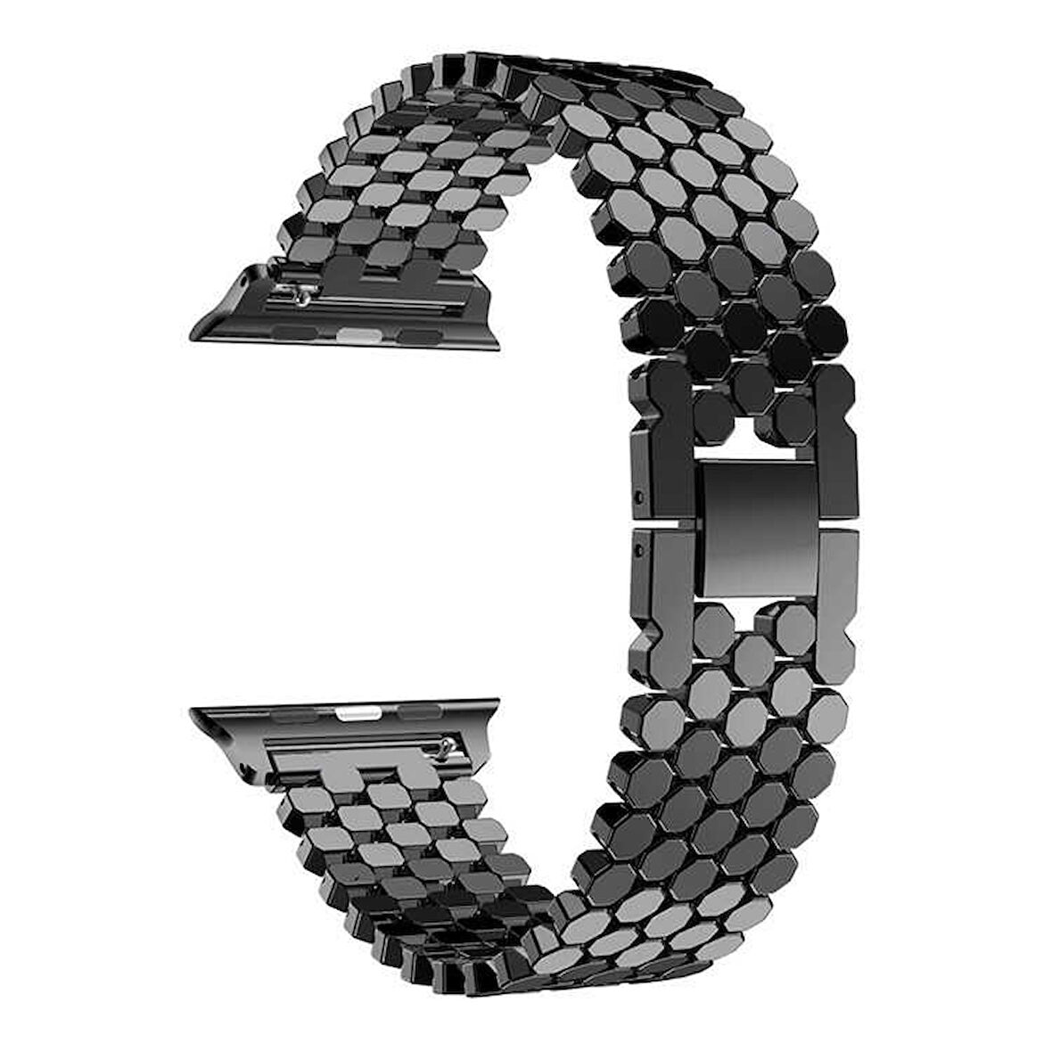 Watch Ultra 49mm Kordon Uyumlu KRD-30 Metal Strap Kayış CLO- Siyah