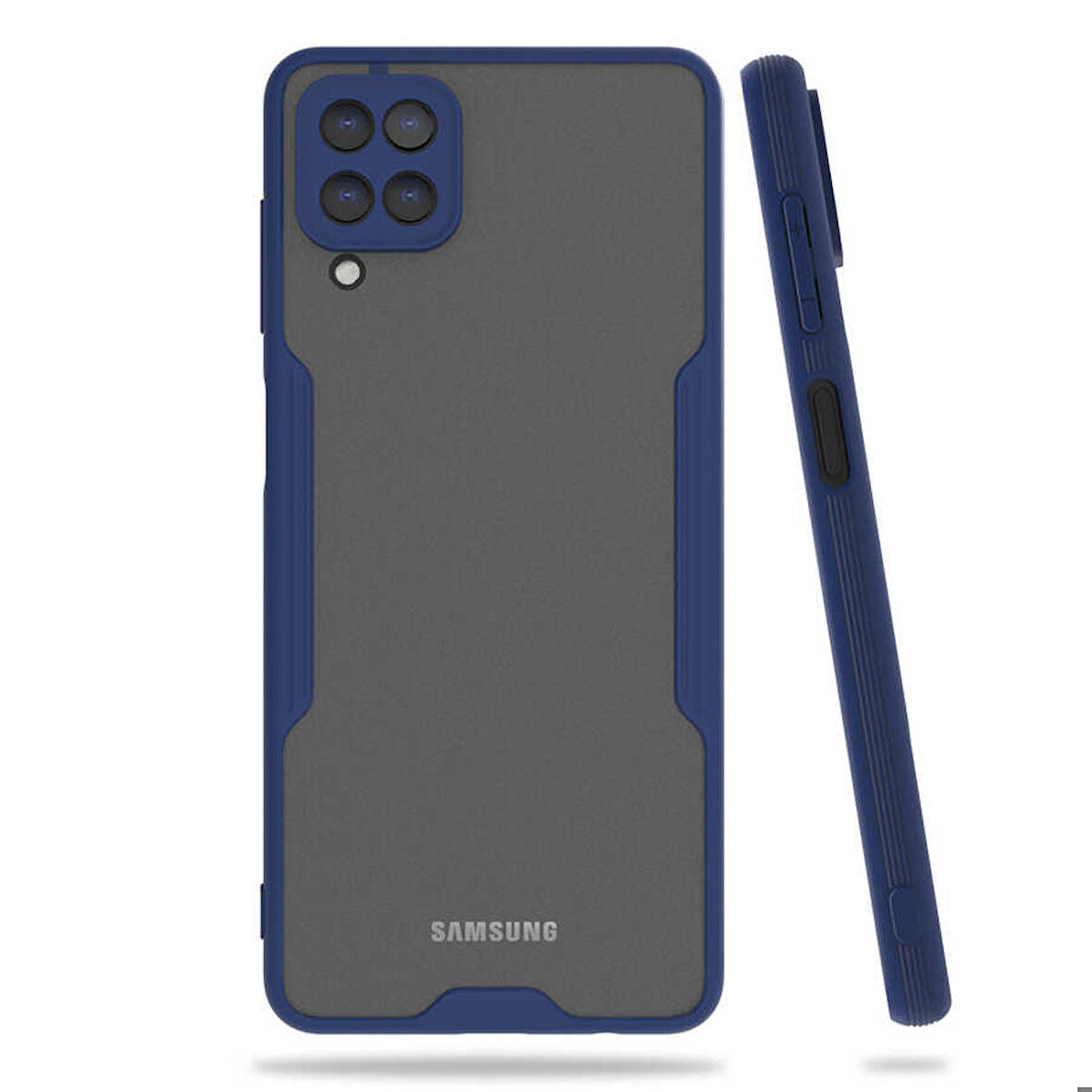 Galaxy A12 Uyumlu Zore Parfe Kapak-Lacivert