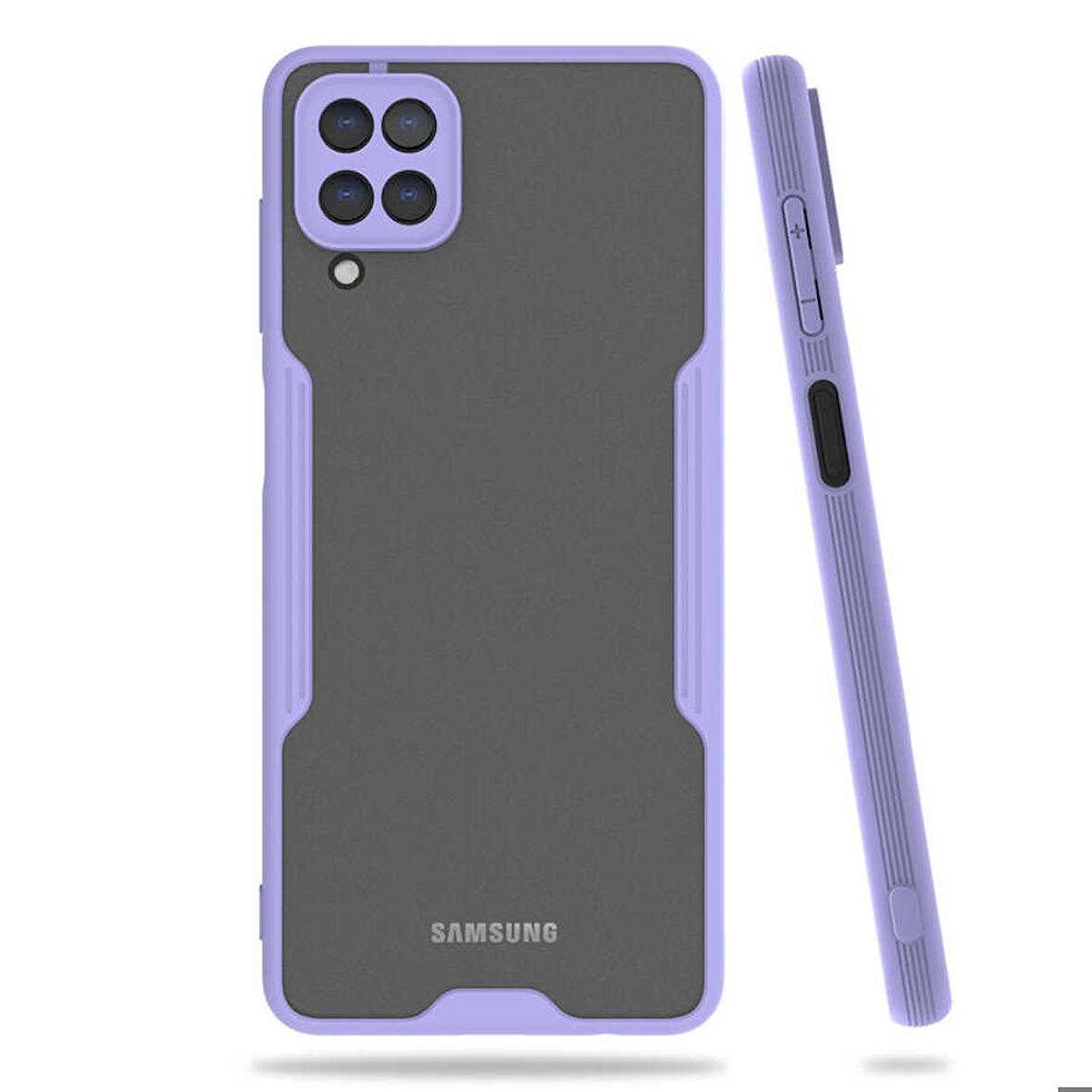Galaxy A12 Uyumlu Zore Parfe Kapak-Mor