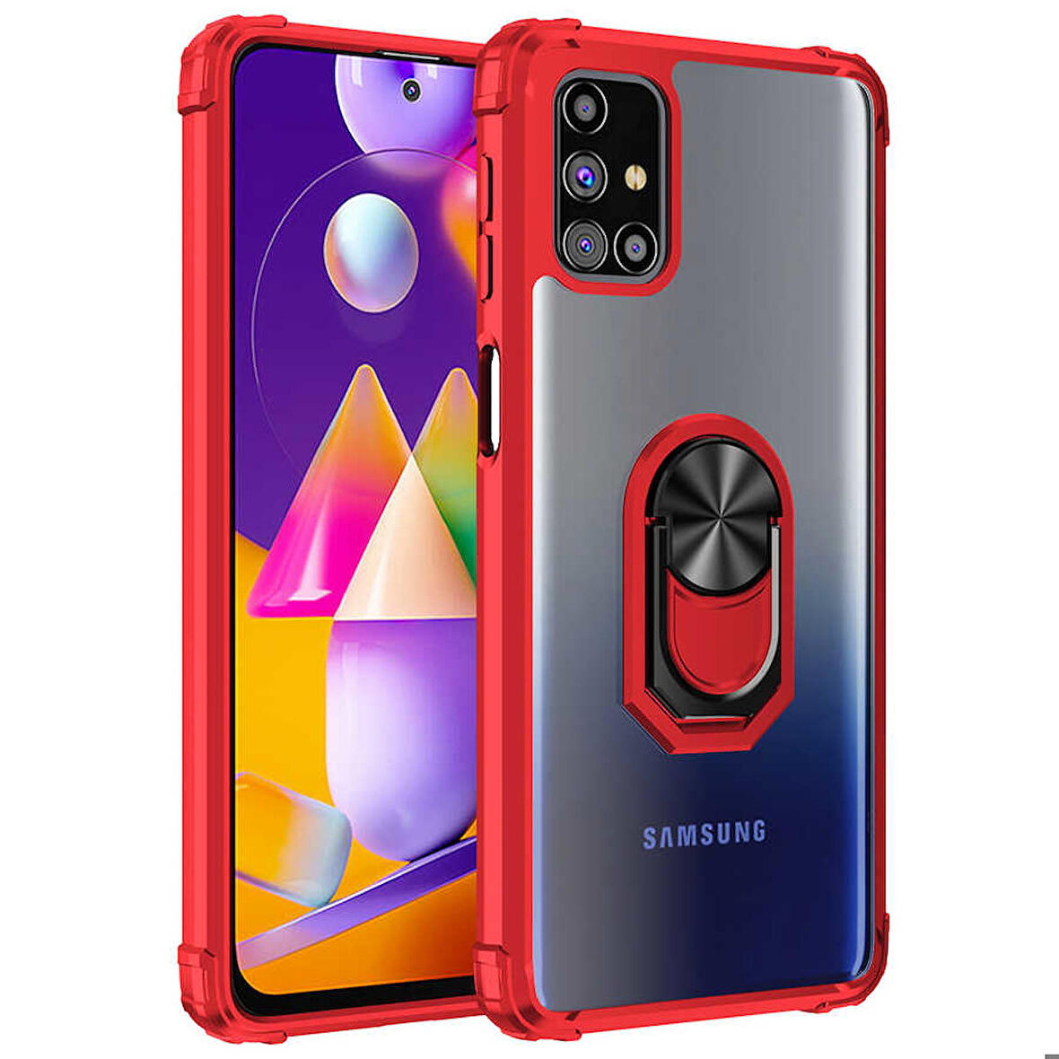 Galaxy M31S Uyumlu Zore Mola Kapak-Kırmızı