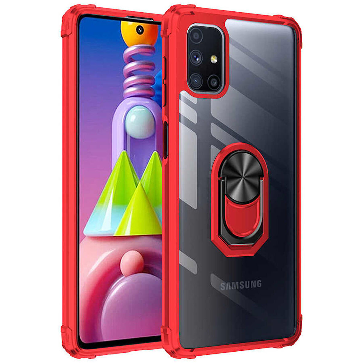 Galaxy M51 Uyumlu Zore Mola Kapak-Kırmızı