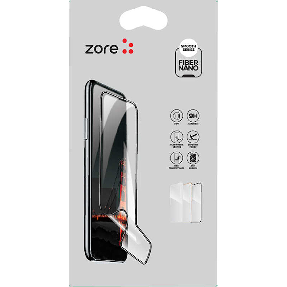 iPhone 12 Mini Uyumlu Zore Fiber Nano Ekran Koruyucu