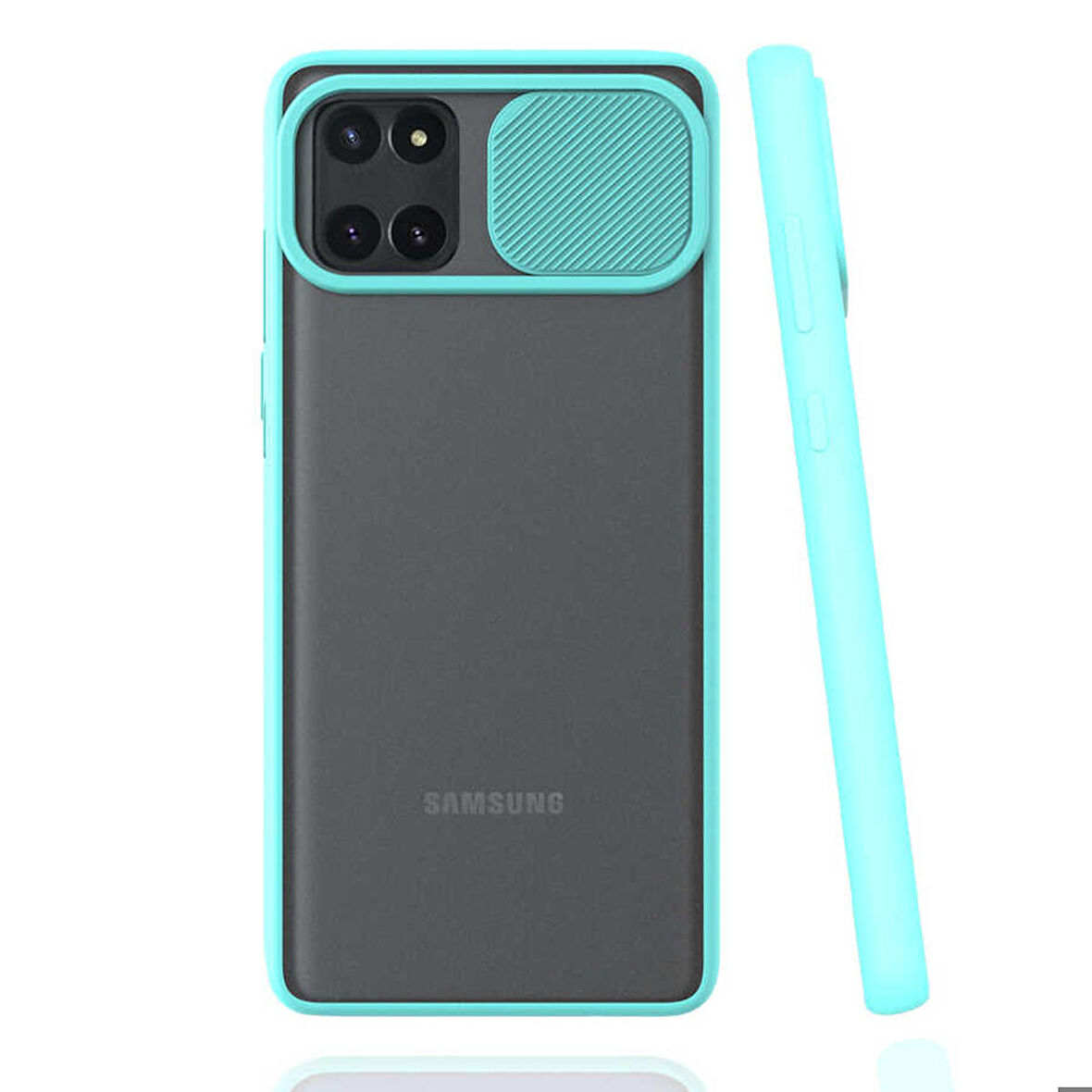 Galaxy A81 (Note 10 Lite) Uyumlu Zore Lensi Kapak-Turkuaz