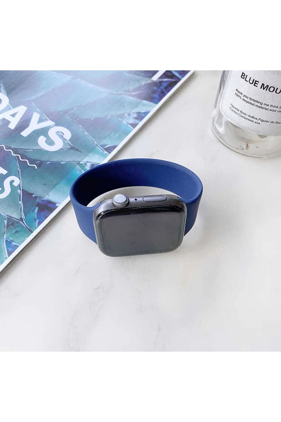 Apple Watch 38mm Uyumlu Krd-31 Solo Loop Small Kordon Mavi