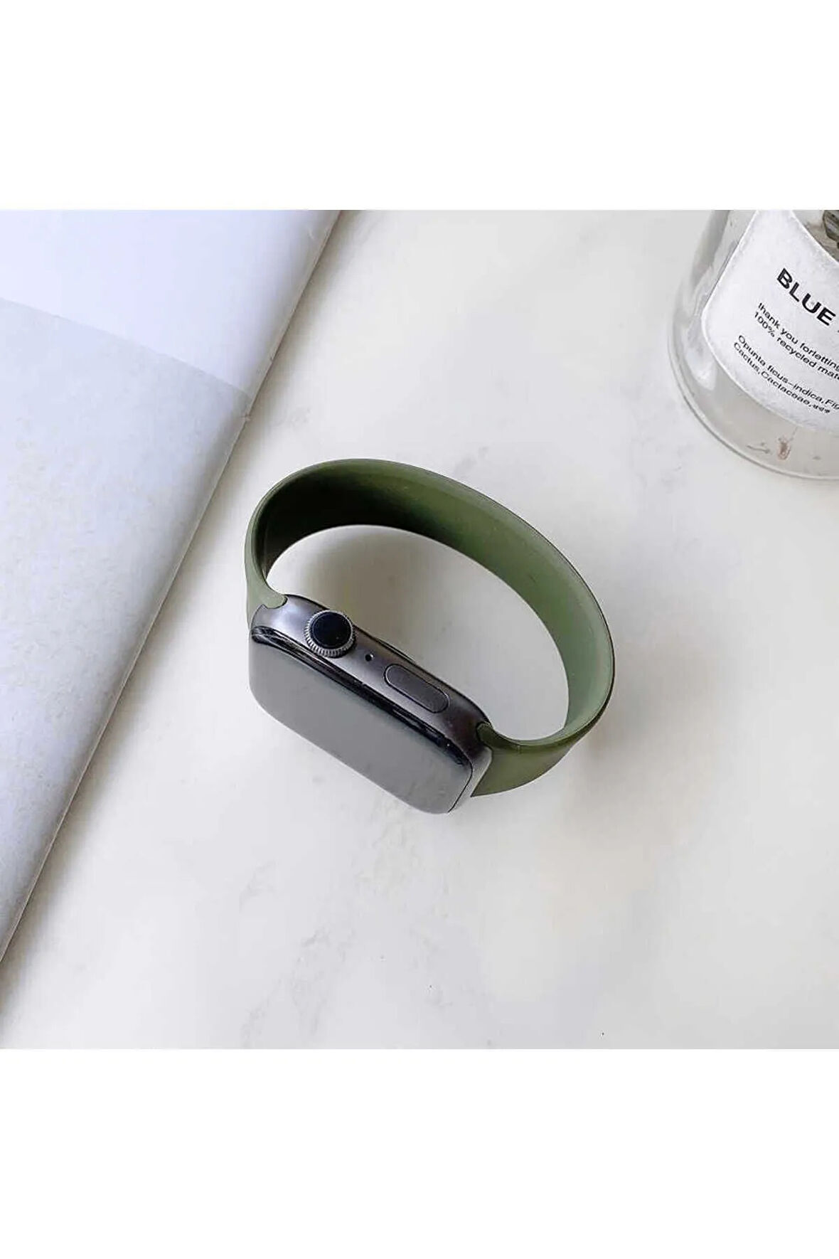 Apple Watch 40mm Uyumlu Krd-31 Solo Loop Large Kordon-yeşil