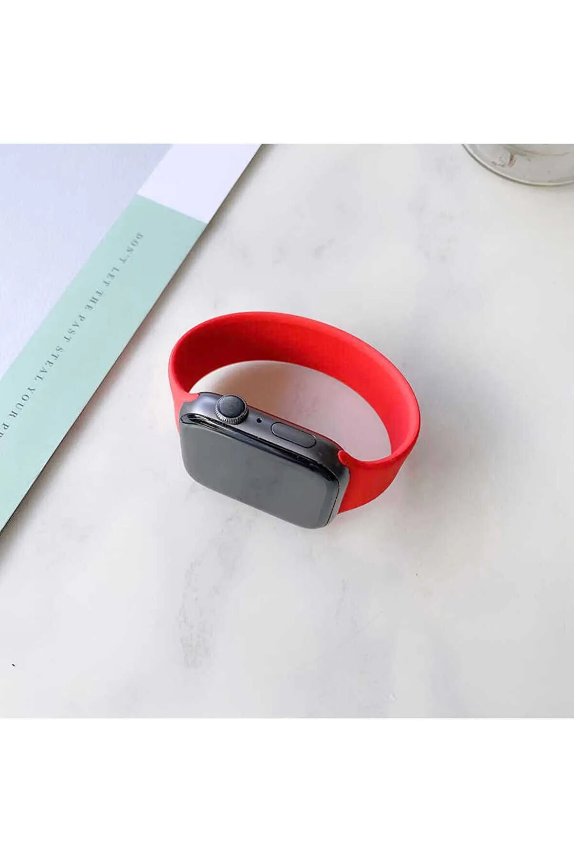 Apple Watch 42mm Uyumlu Krd-31 Solo Loop Small Kordon Kırmızı
