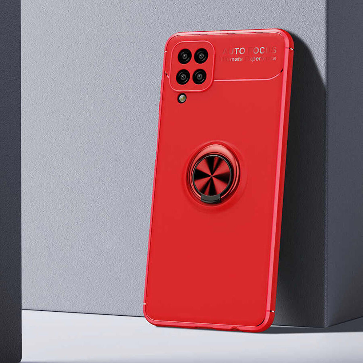 Galaxy M12 Uyumlu Zore Ravel Silikon Kapak-Kırmızı