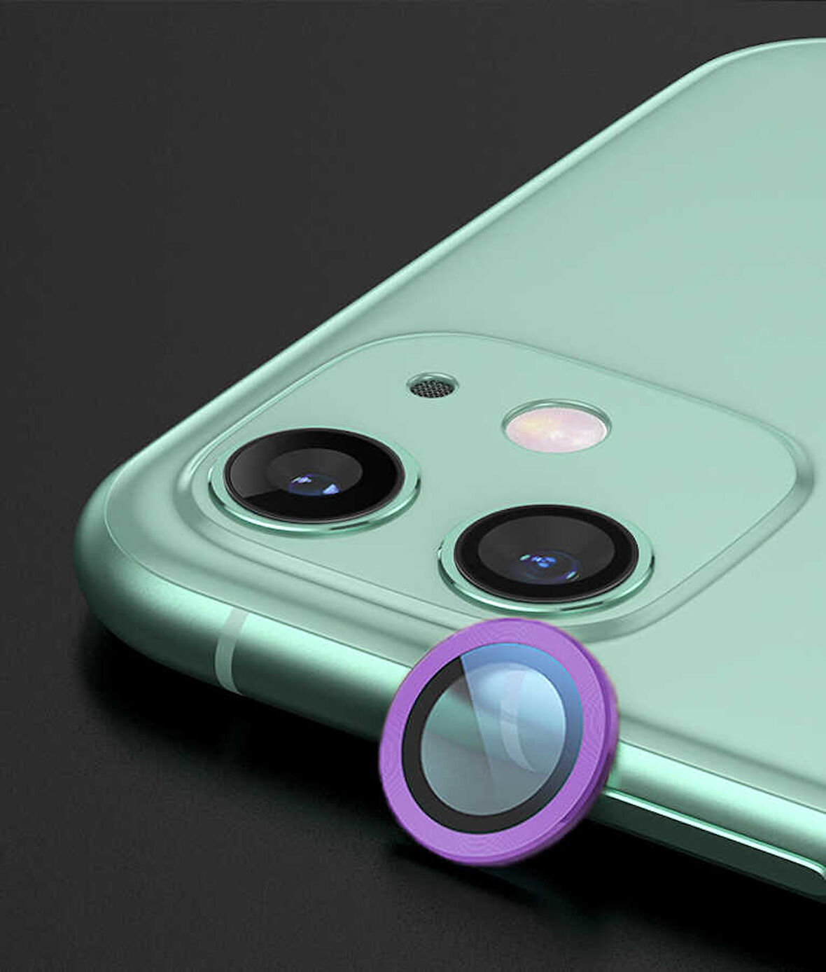 iPhone 12 Mini Uyumlu Zore CL-02 Kamera Koruyucu-Mor